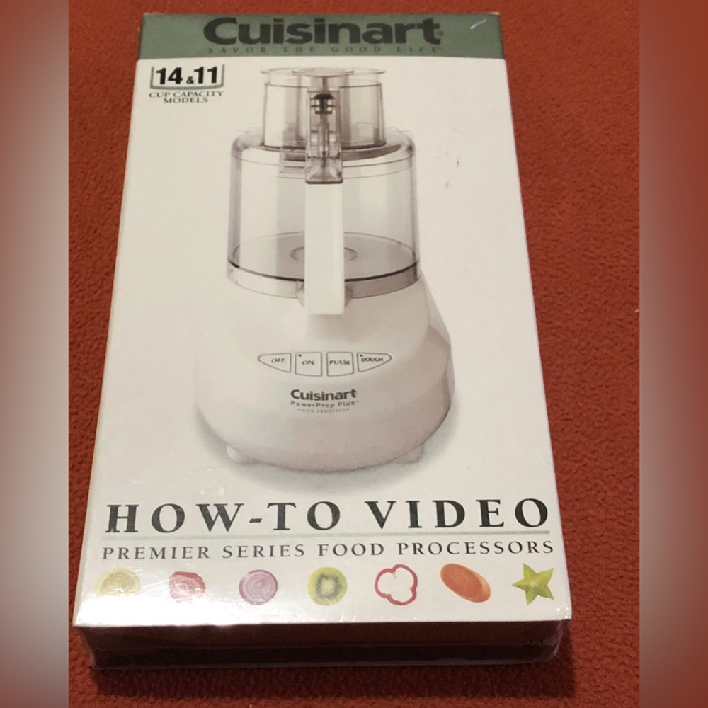 Sealed VHS Tape Unopened Cuisinart 14 & 11 cup capacity models HOW-TO VIDEO